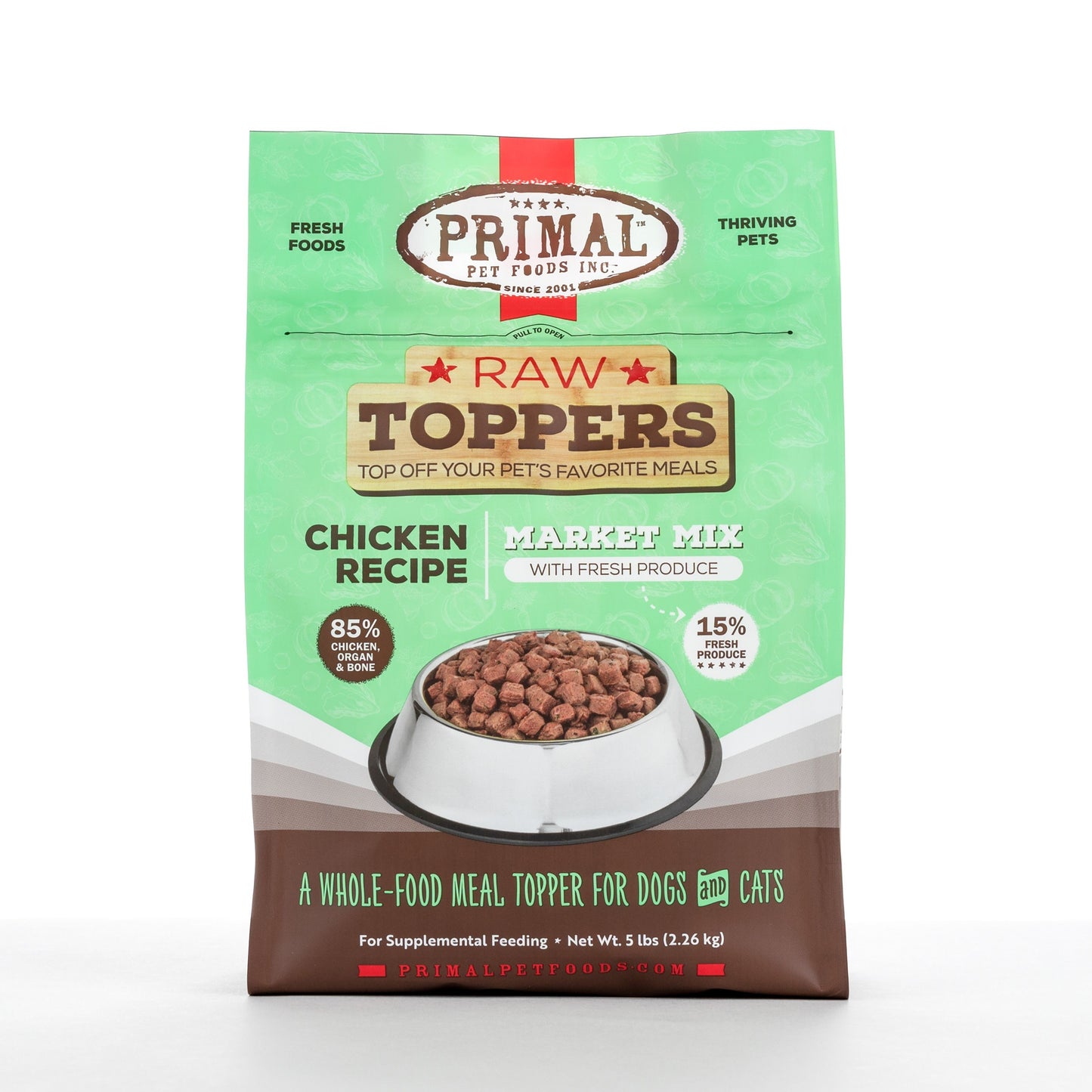Primal Frozen Chicken Market Mix Topper 5 lb