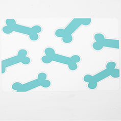 KOOL PET Kool Dog Placemat, White/Turquoise.