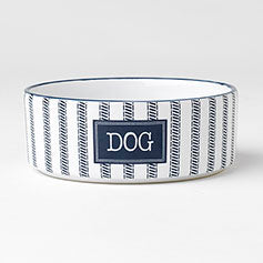 Country Blue Dog bowl White/Navy.
