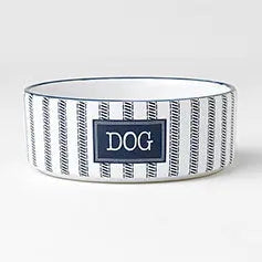 Country Blue Dog bowl White/Navy.