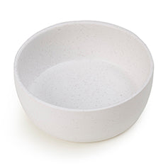 White Speckled Stoneware Pet Bowl.