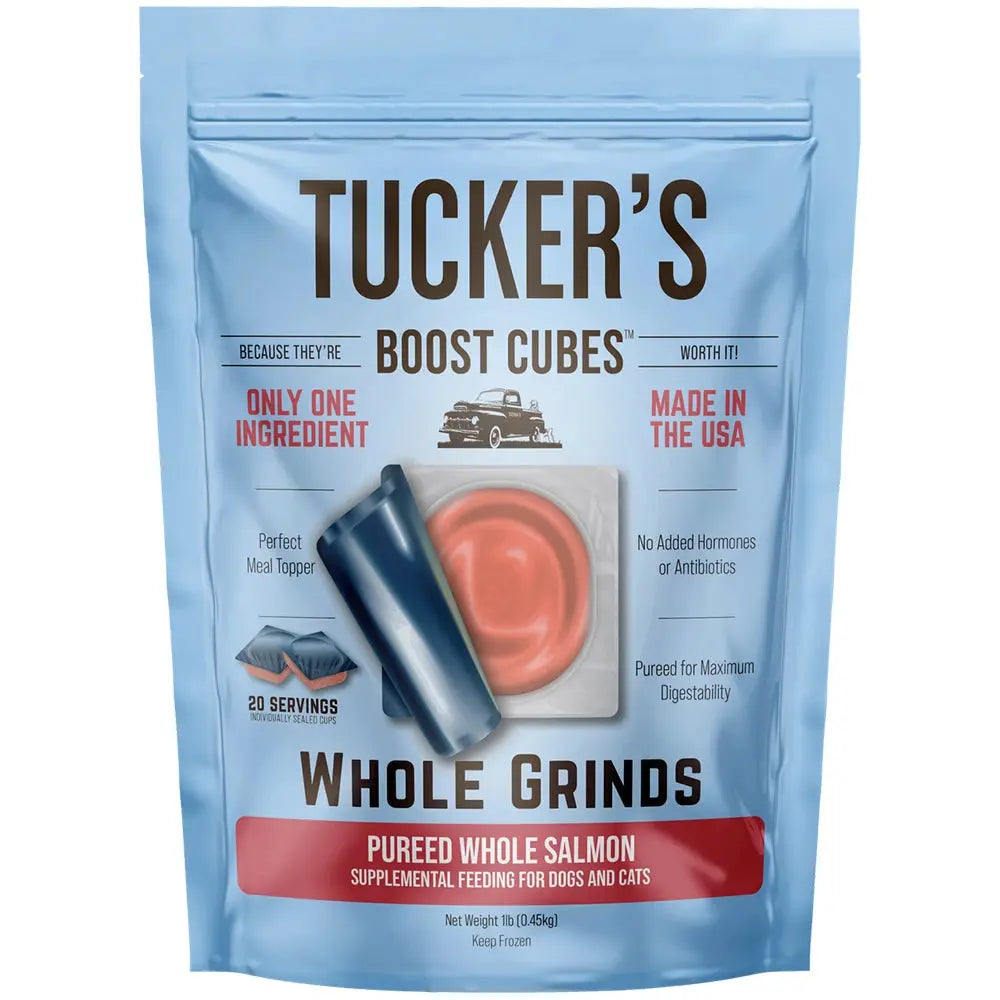 Tucker's Boost Cubes Whole Grinds Pureed Whole Salmon Frozen Dog & Cat Meal Topper
