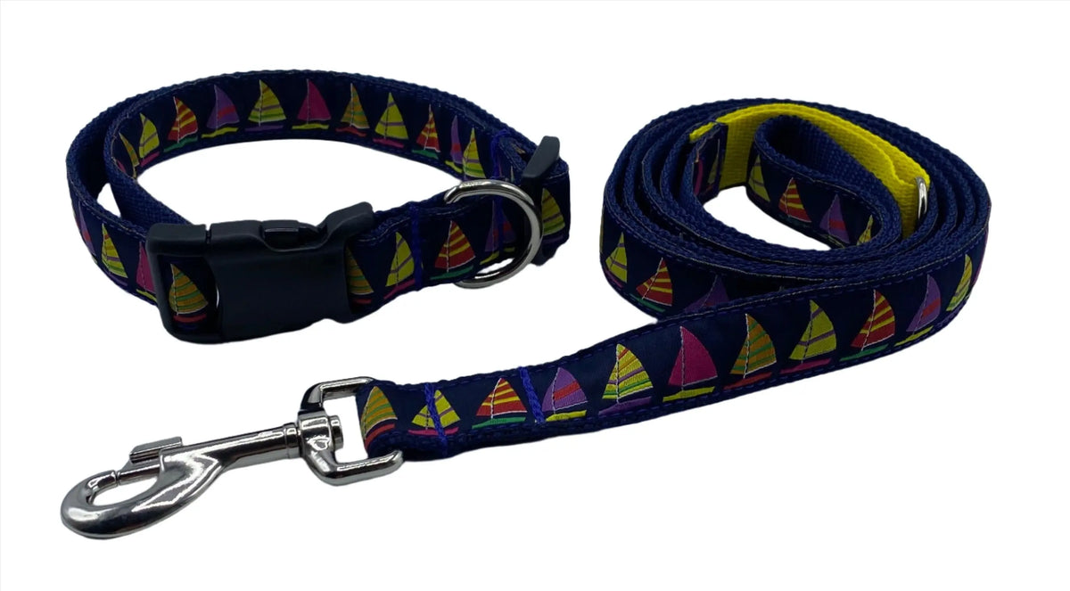Sail Away With Me Ribbon Collars or Leads (1" Wide).