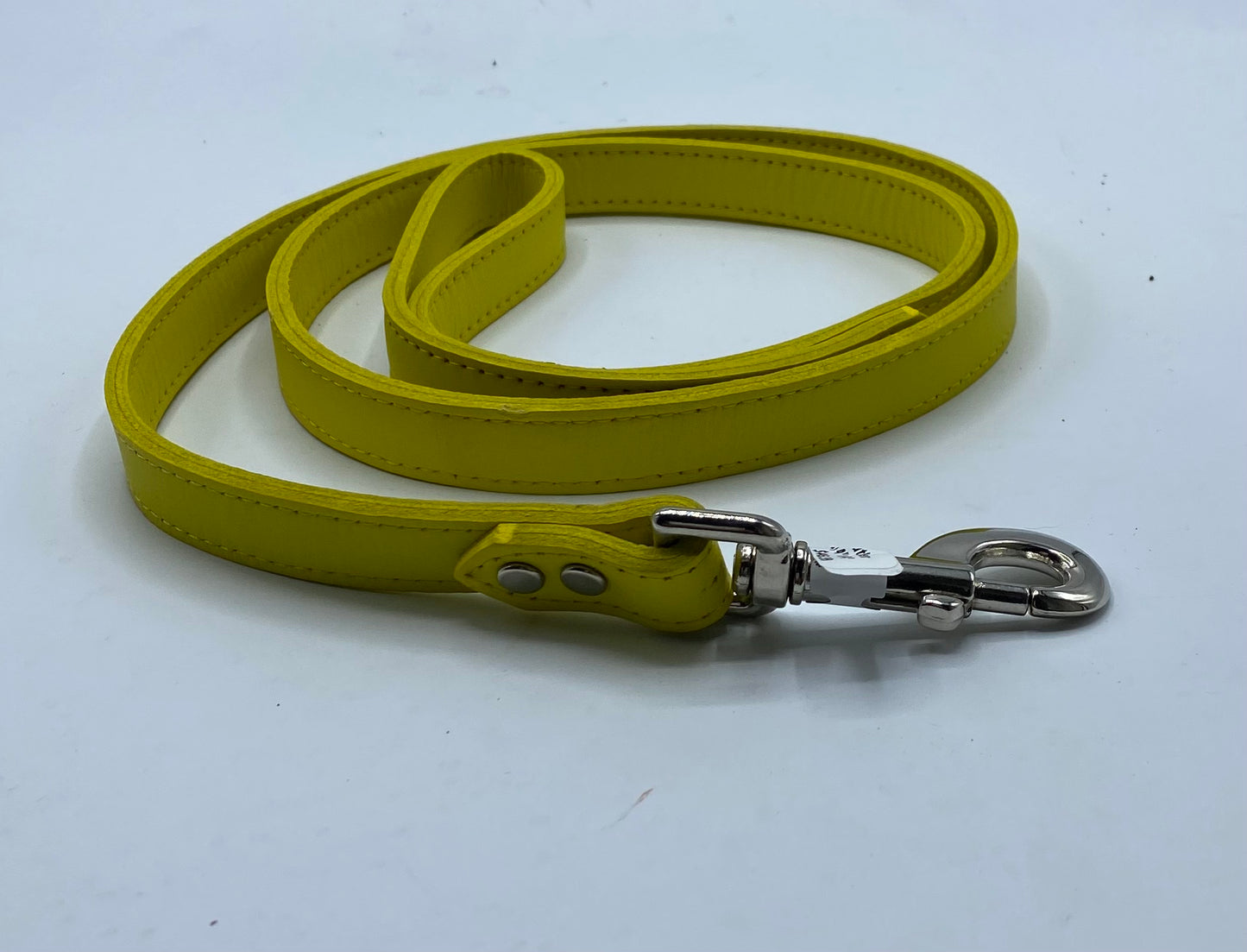 Yellow Leather Lead 3/4" x 4'.