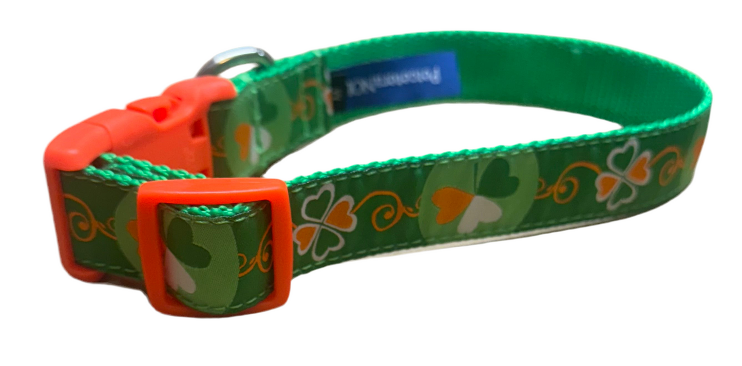 Irish Channel Pride Ribbon Collars or leads (1" Wide)