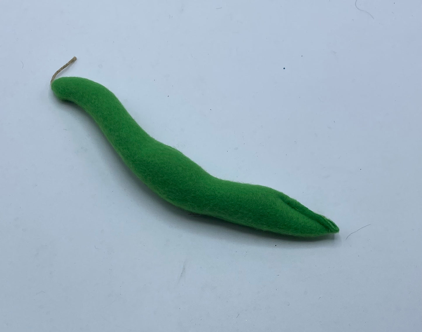 Catnip green bean cat toy.