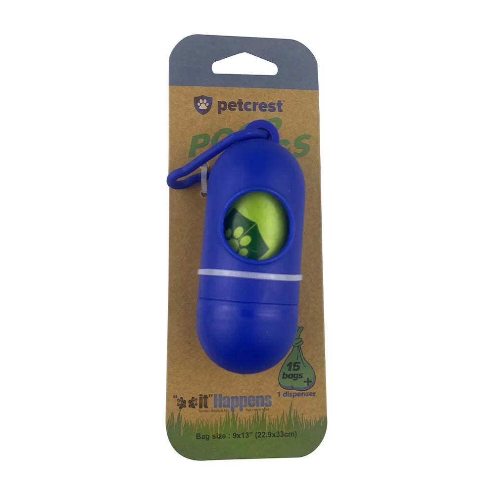Petcrest® Poop Bag Eco Dispenser Blue