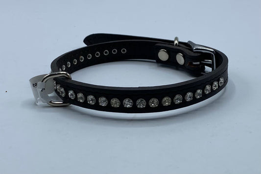 Black Rhinestone Dog Collar
