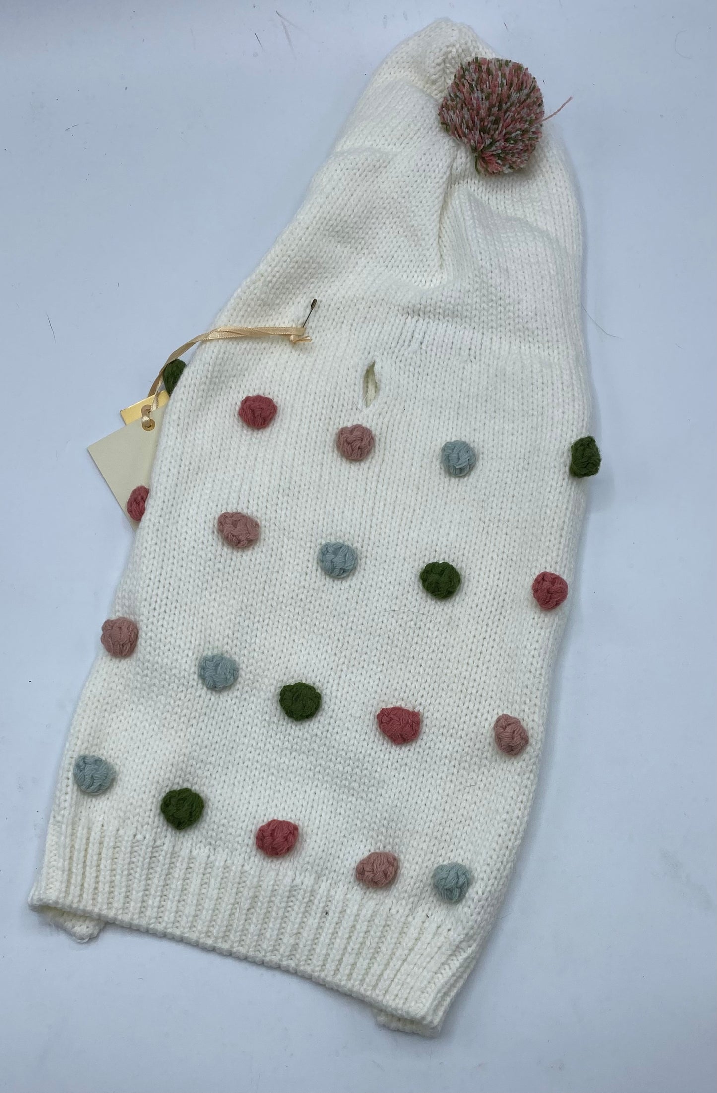 Martha Stewart Pet Pom-Pom Hooded Dog Sweater