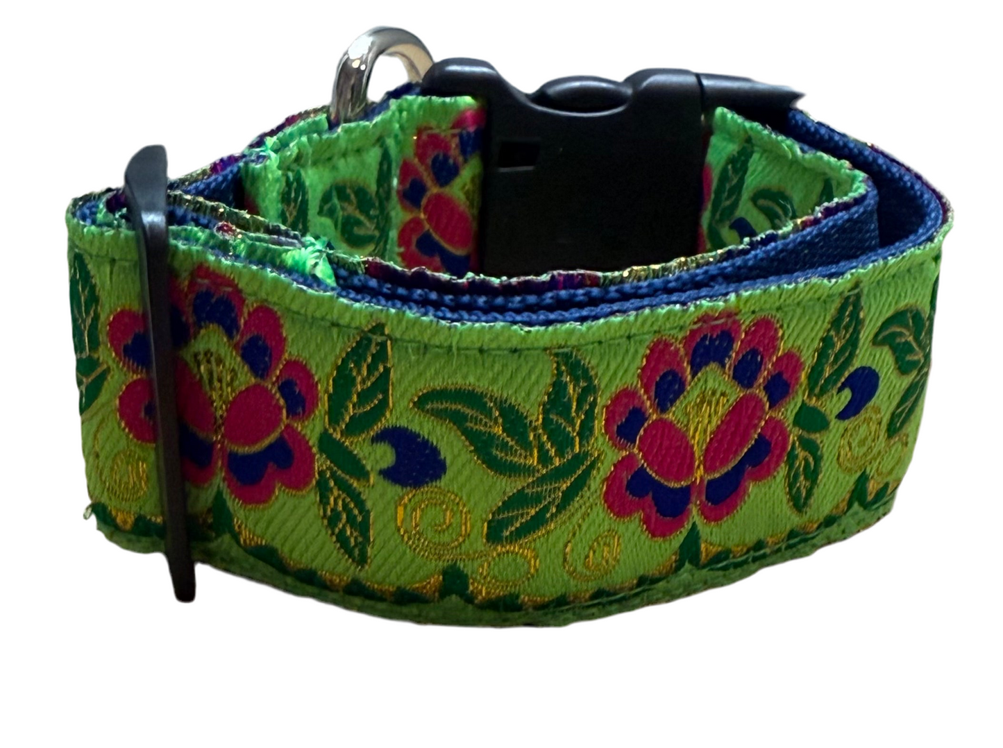 Spring Green Ribbon Collar Dog Collar (1.5" Wide)