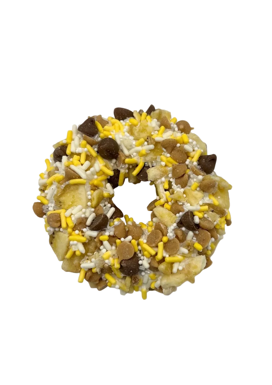 Gourmet Donut, Chunky Monkey Gourmet Donut Dog Treat