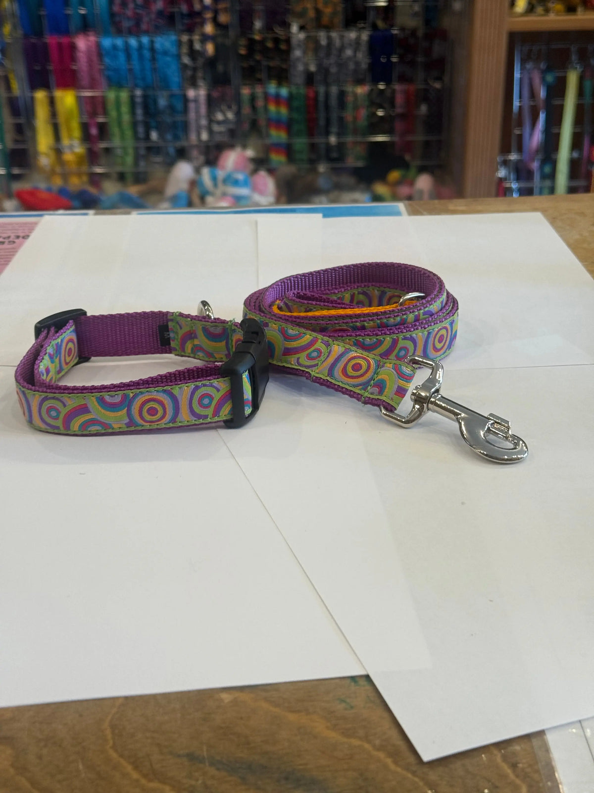 Modern Circles Ribbon Collars or leads (1" Wide) NOLAbitchcouture