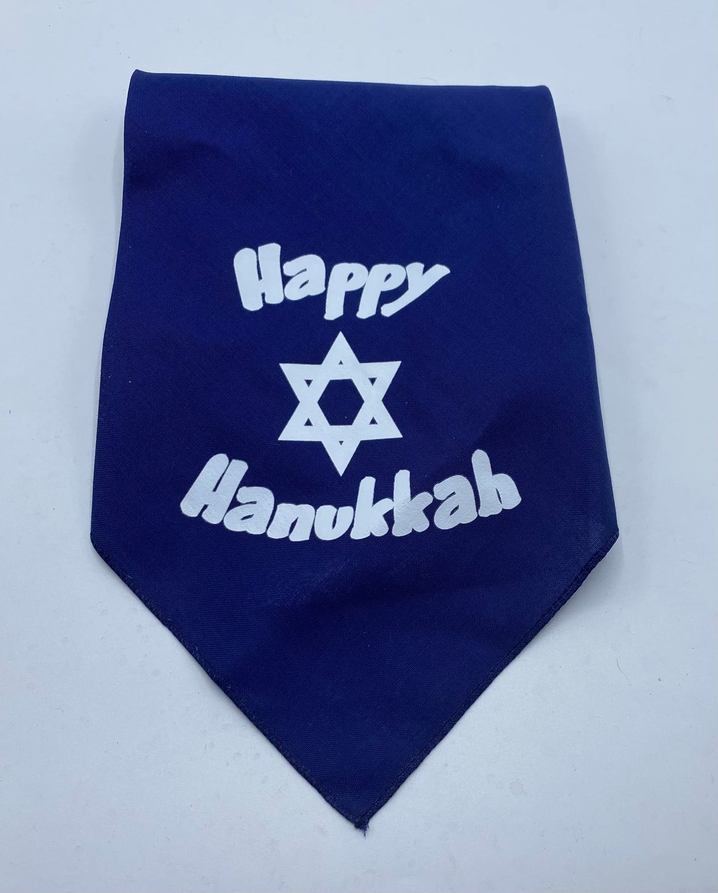 Happy Hanukkah Screen Print Dog Bandana 3.