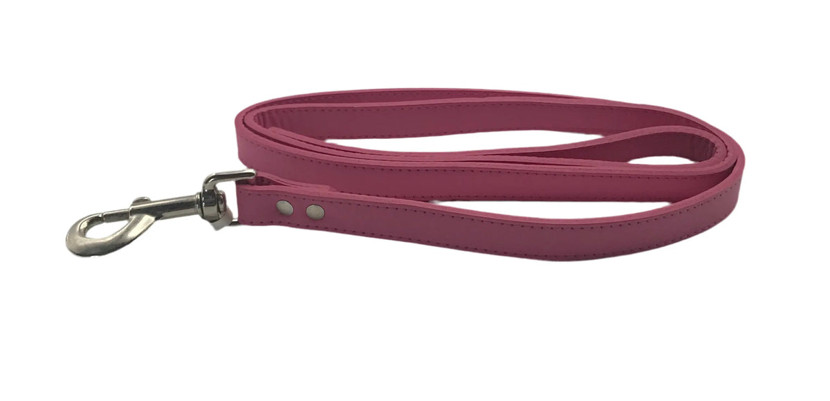 Pink Leather Dog Lead Leather Brothers Inc.