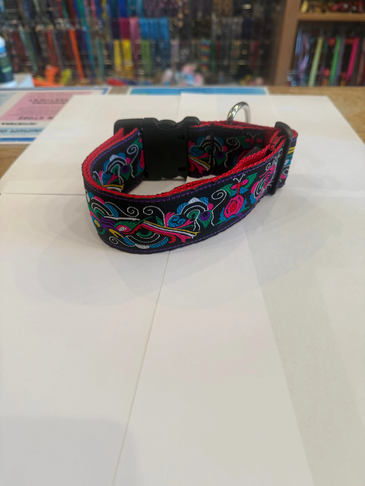 Midnight Rave Ribbon Collar Dog Collar (2" Wide) NOLAbitchcouture
