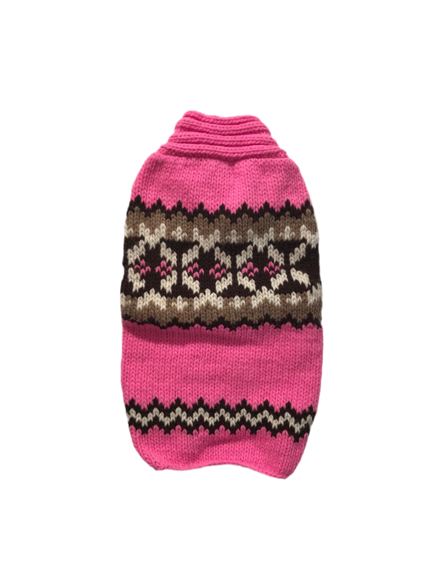 Hot Pink and Brown Sweater