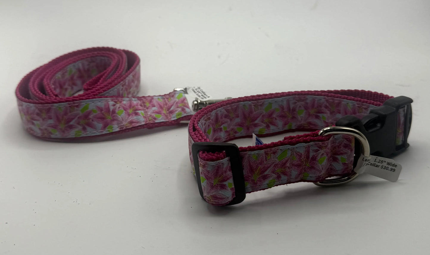 Lilly Dog Collars & Leads. Ebinger Brother Leather Company / Preston Ribbons