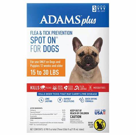 Adams Plus Flea & Tick Topical Prevention (3 mo. Supply).