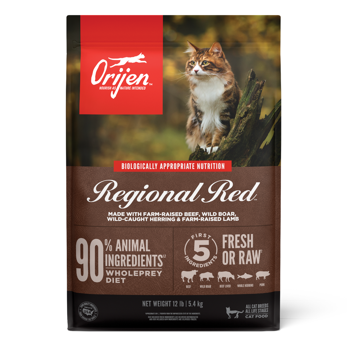 Orijen's Dry Regional Red Cat Food.