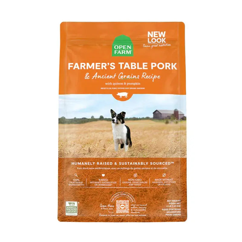 Open Farm Dog Ancient Grain Farmer's Table Pork 4lb Supreme Pet Supplies (Open Farm)