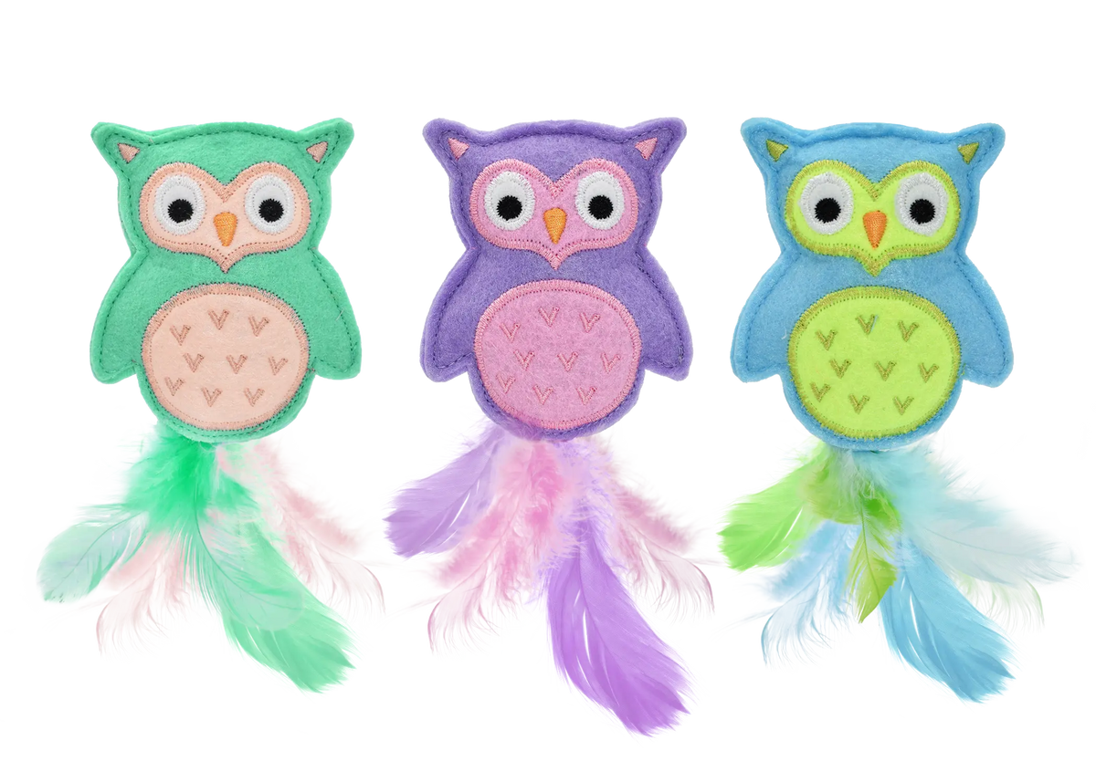 Felt Owl for Cats