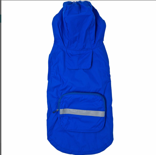 Packable Pet Raincoat - Blue