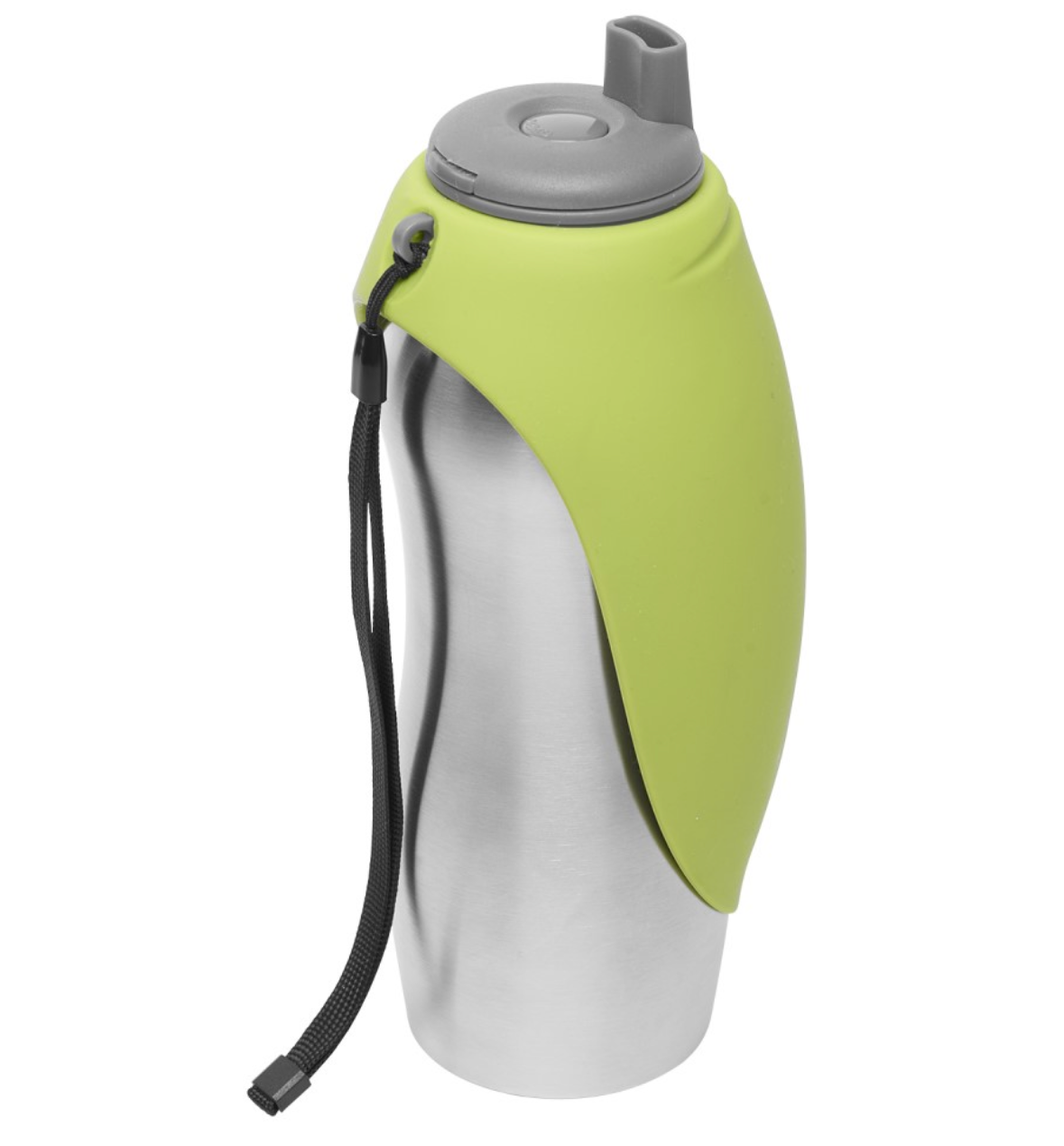 Messy Mutts - Stainless w/ Silicone Pet Travel Water Bottle - Green