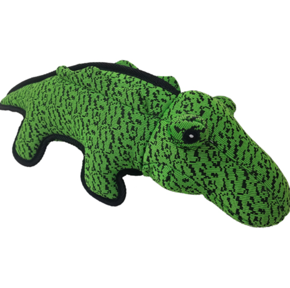 13" Farmhouse Crocodile Dog toy.
