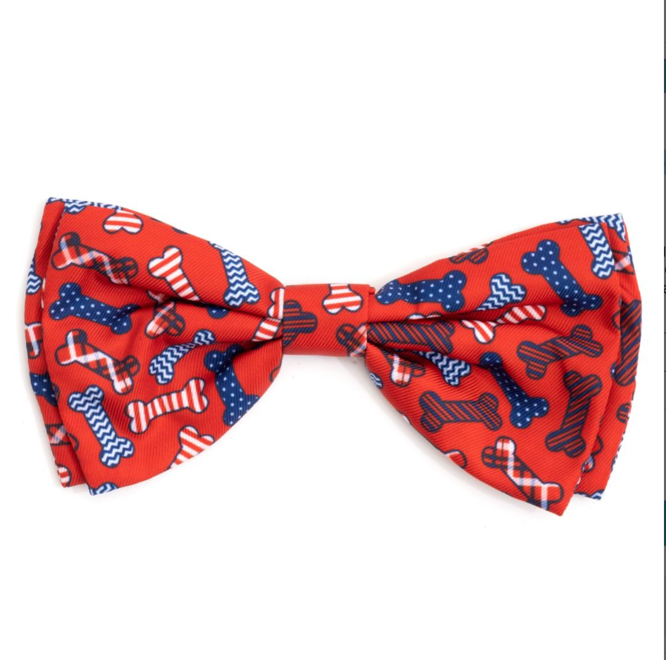 Red/White/Blue Preppy Bones Pet Bow Tie.