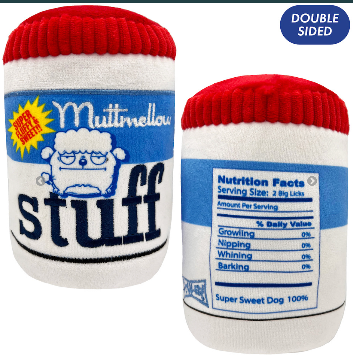 Muttmellow Stuff Dog Toy (Double Sided).