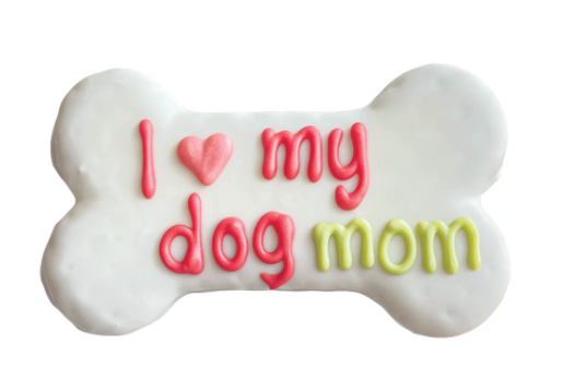 I Heart my dog Mom bone Dog Treat