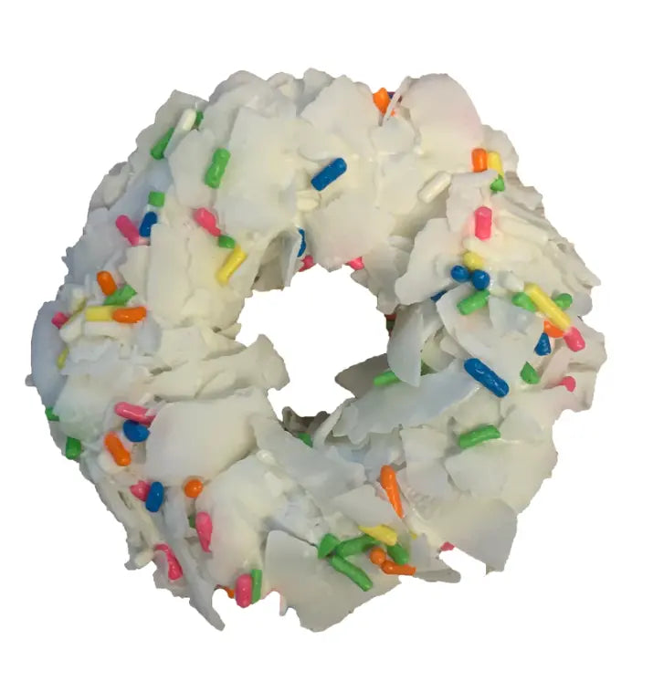 Birthday Cake Gourmet Donut Dog Treat.