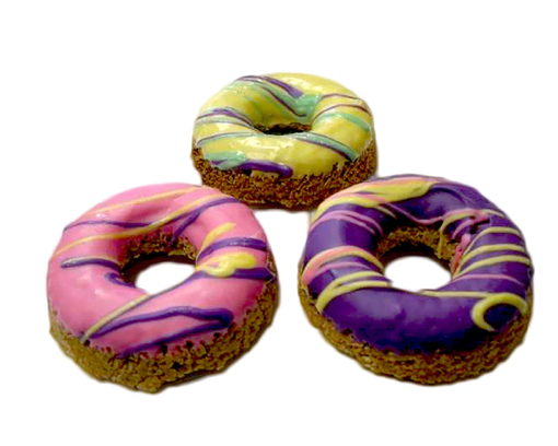 Spring Granola Donuts Dog Treat.