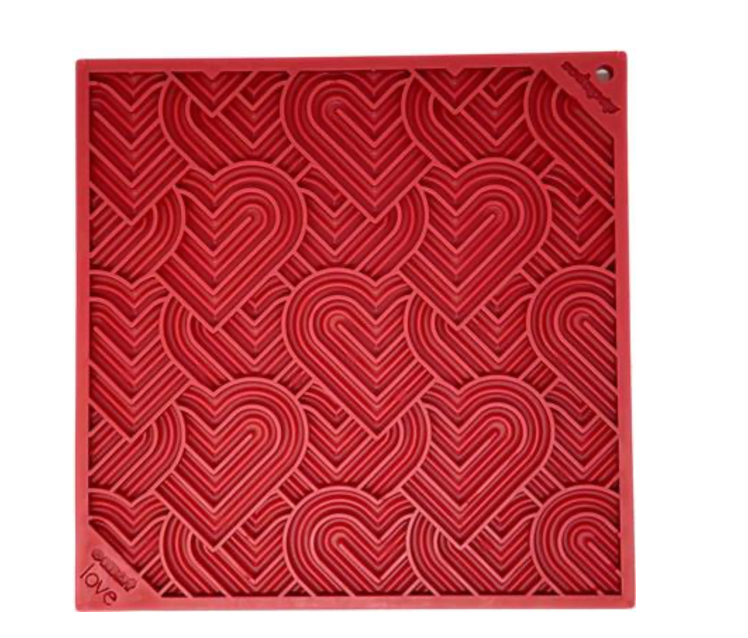 SodaPup Pet eMat Love Hearts Large Red