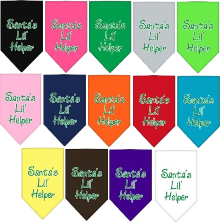 Santa's Lil Helper Screen Print Bandana.
