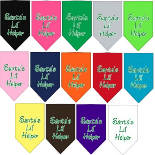 Santa's Lil Helper Screen Print Bandana.