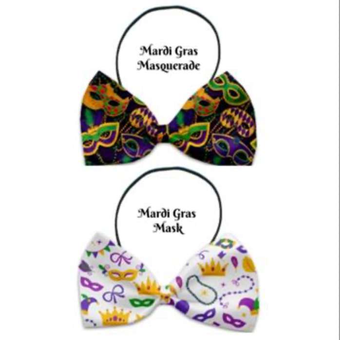 Mardi Gras Pet Bow Ties.
