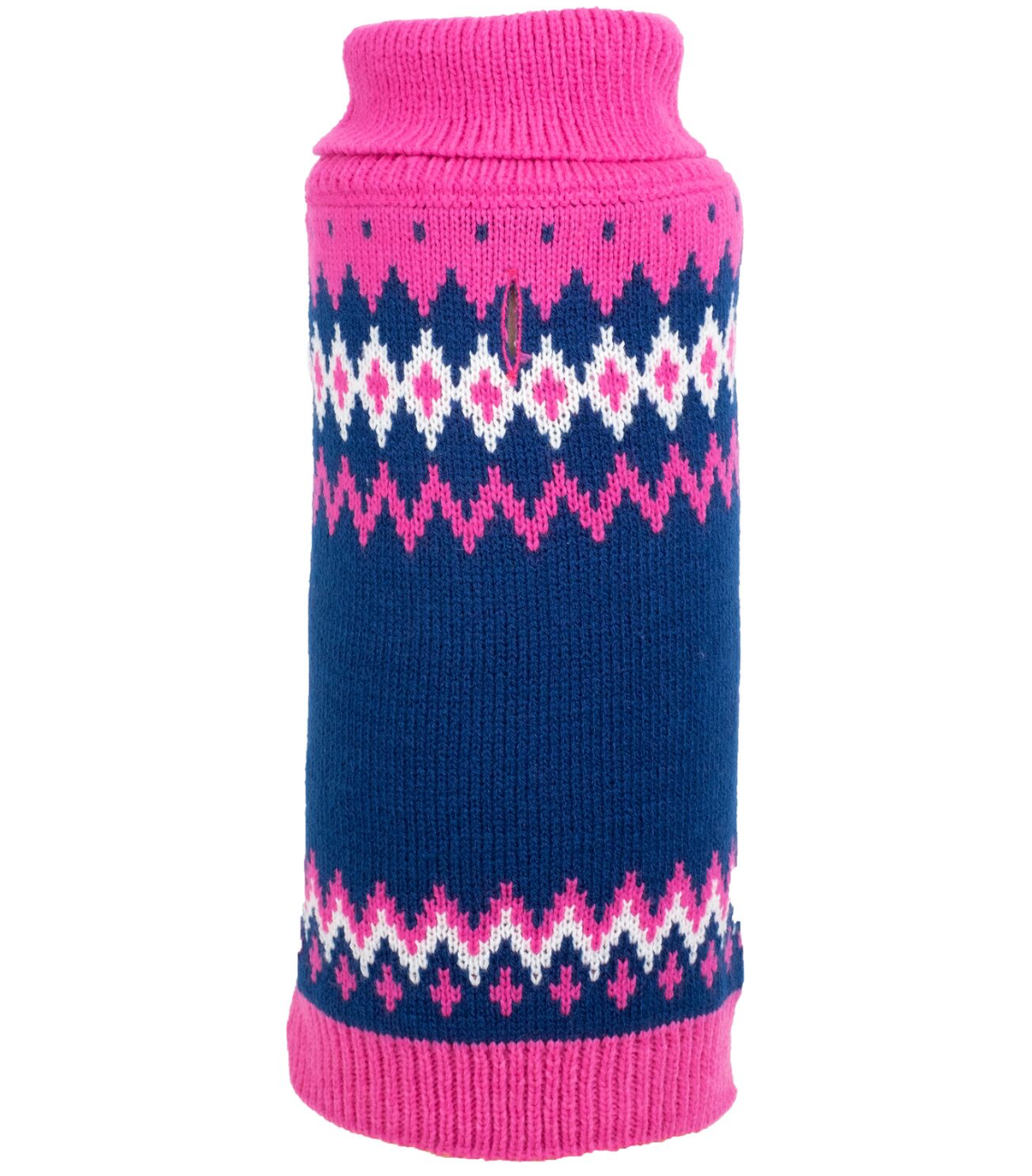 Fairisle Pink Dog Sweater.
