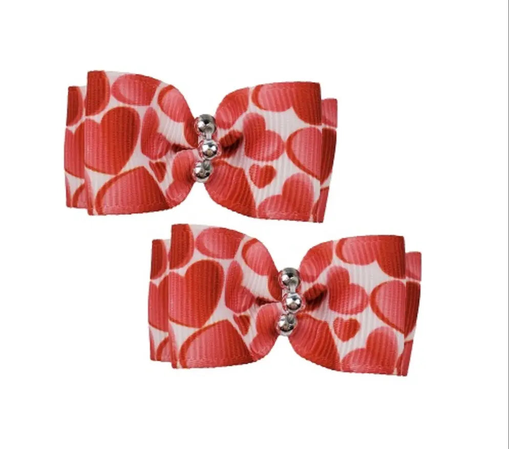 Hearts Pet Hair Bows.