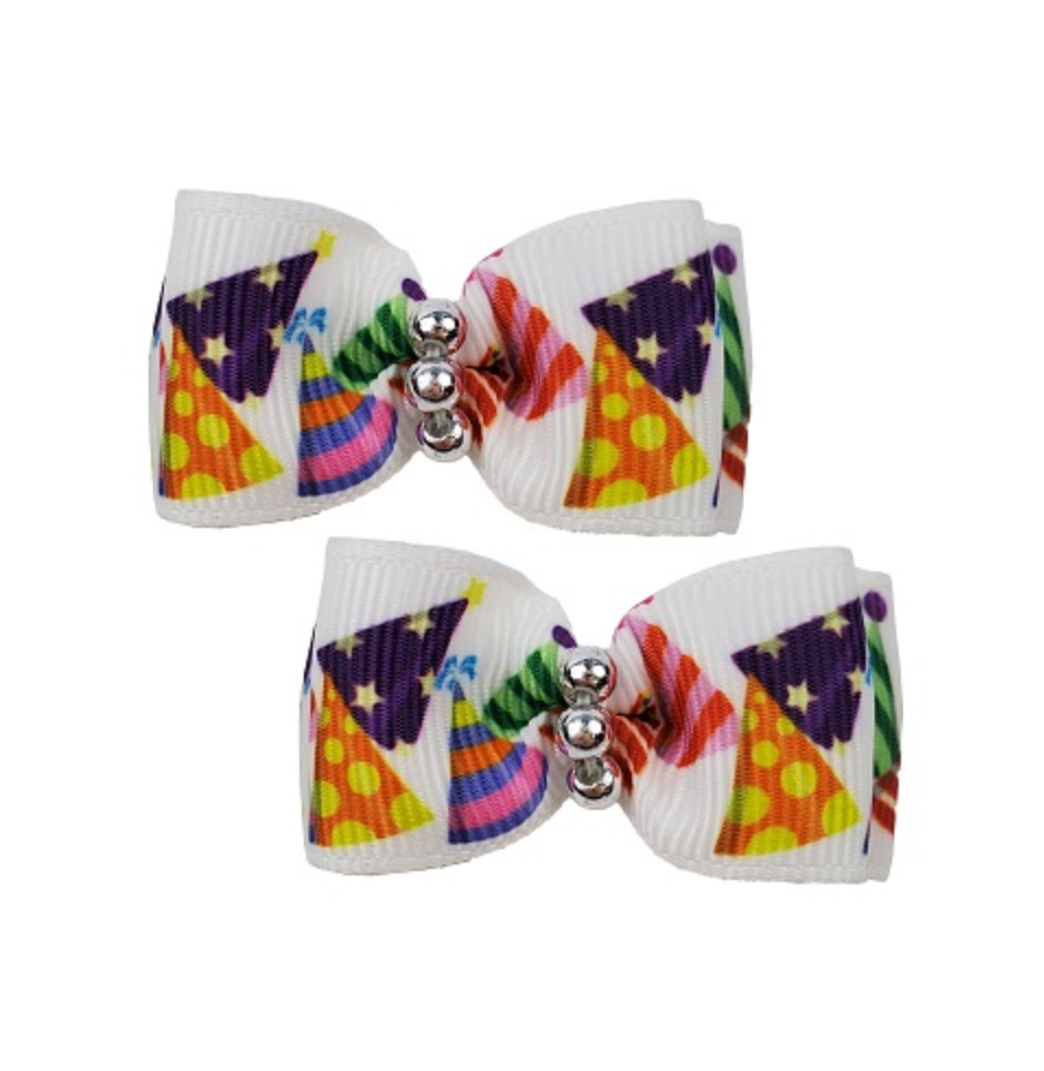 Party Hats Pet Hair Bows.