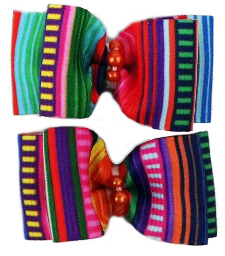 Serape Stripe Pet Hair Bows.