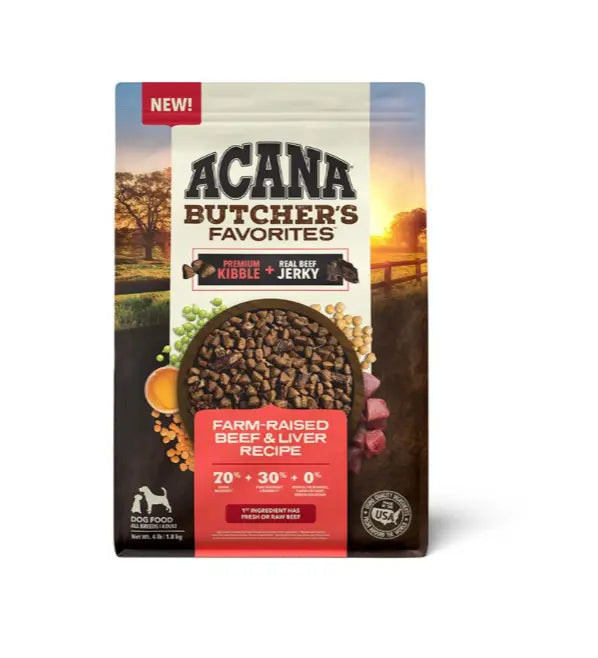 ACANA Butcher's Favorites Farm-Raised Beef Dog Food 4lb.