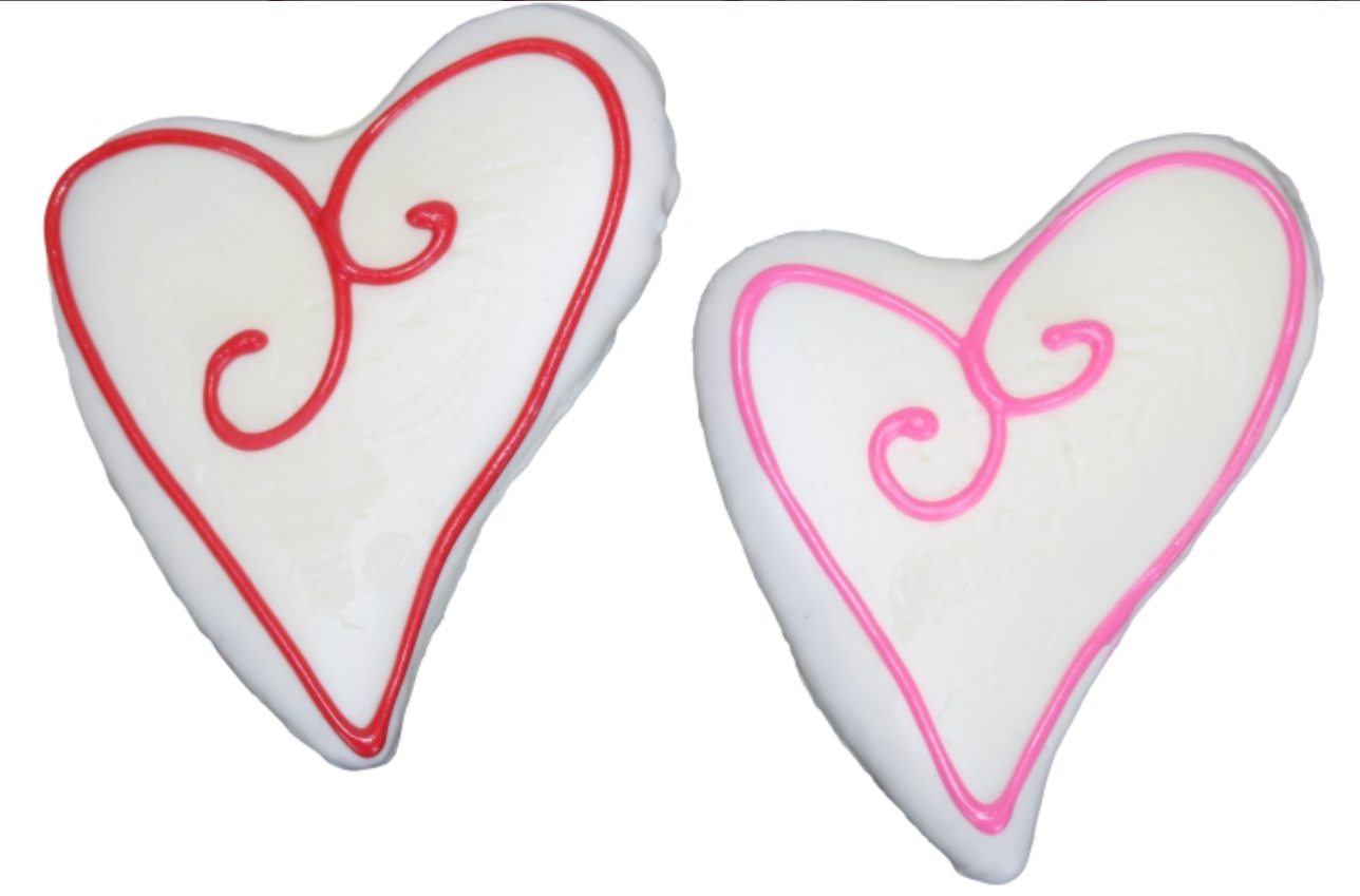 Scroll Heart Dog Treat.