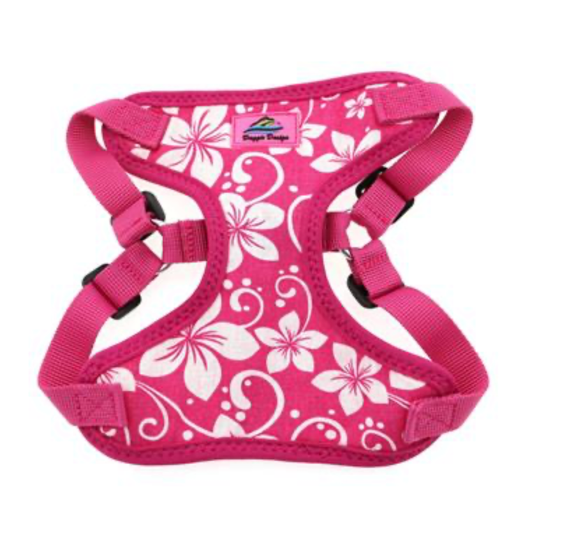 Choke Free Dog Harness (Hibiscus).