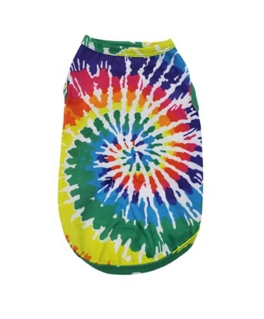 Ivory Ella Rainbow Pride Tie-Dyed Pet Tank.