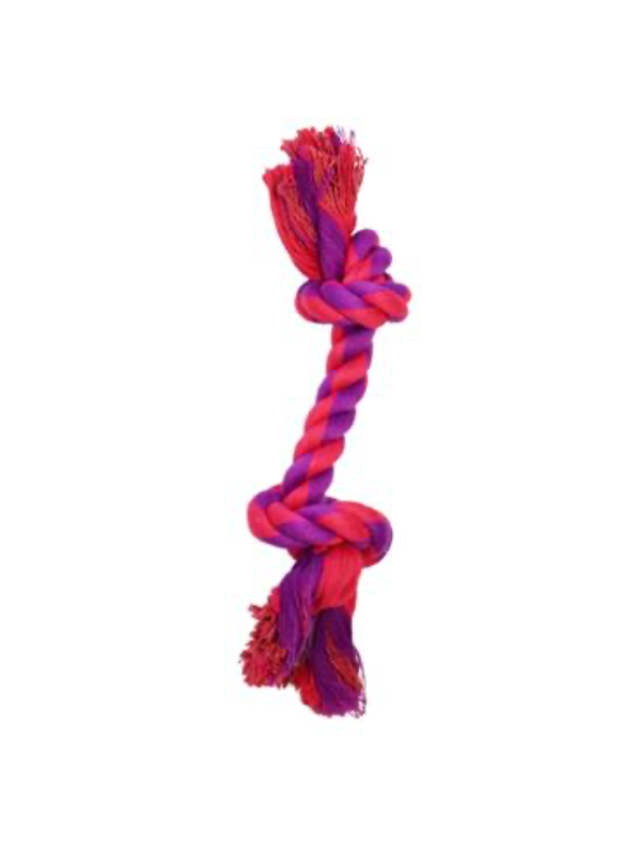 2 Knot Bone Purple / Magenta 8" Dog Toy.