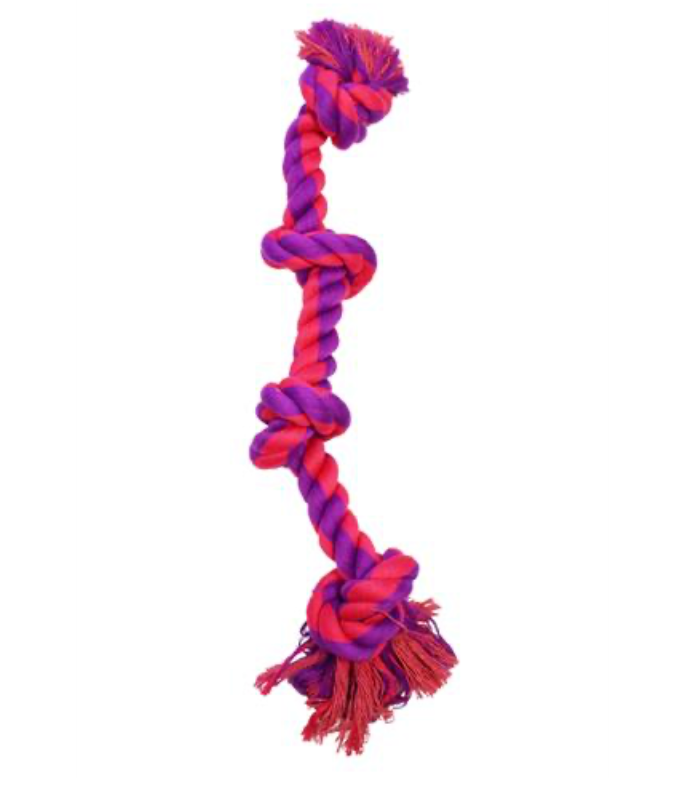 4 Knot Bone Purple / Magenta 20" Dog Toy.