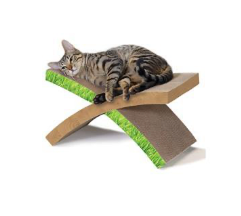 Catstages Easy Life Hammock Corrugated Cat Scratcher With Catnip.