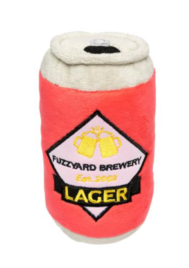 Can of Beer Dog Toy.
