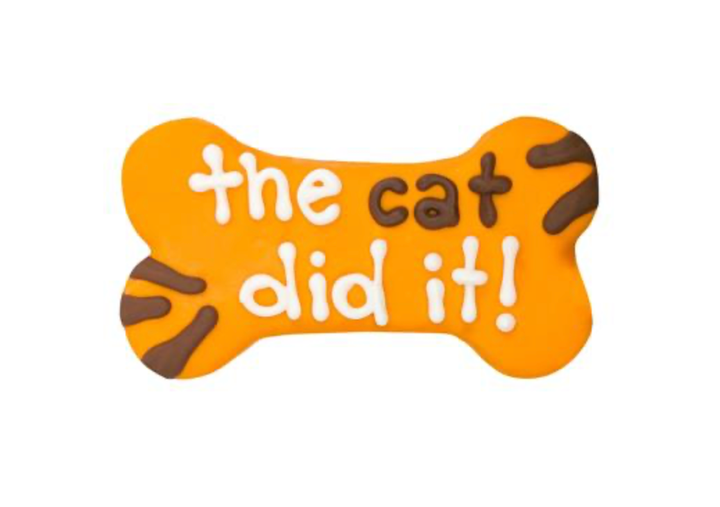 The Cat Did It! 6 Inch Bone Dog Treat.